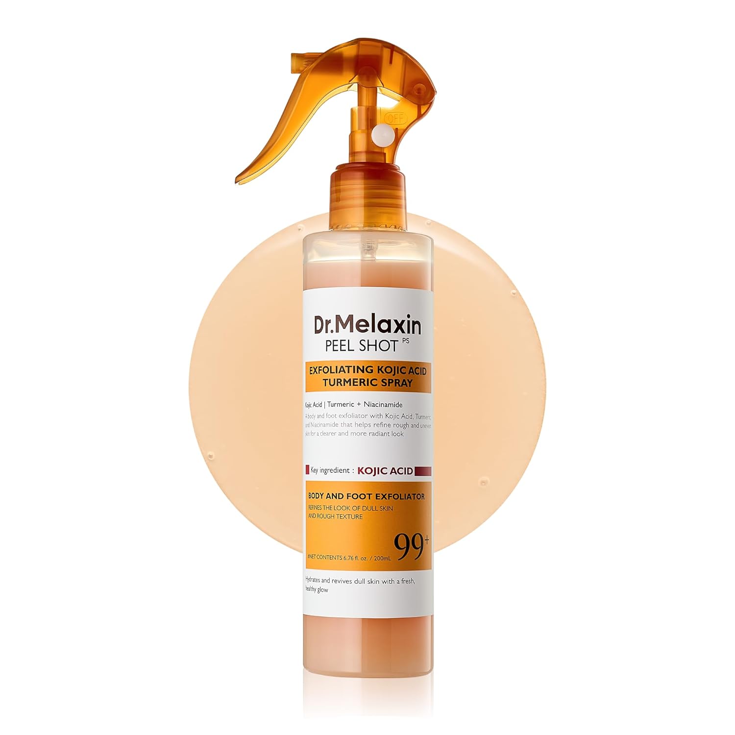 Dr.Melaxin Peel Shot Kojic Acid Turmeric Body Exfoliator Spray 6.76 fl.oz