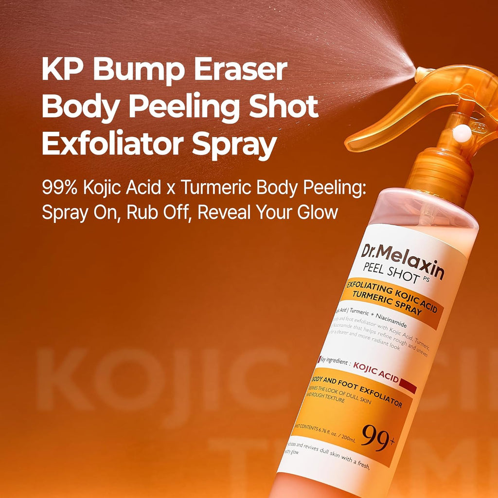 Dr.Melaxin Peel Shot Kojic Acid Turmeric Body Exfoliator Spray 6.76 fl.oz