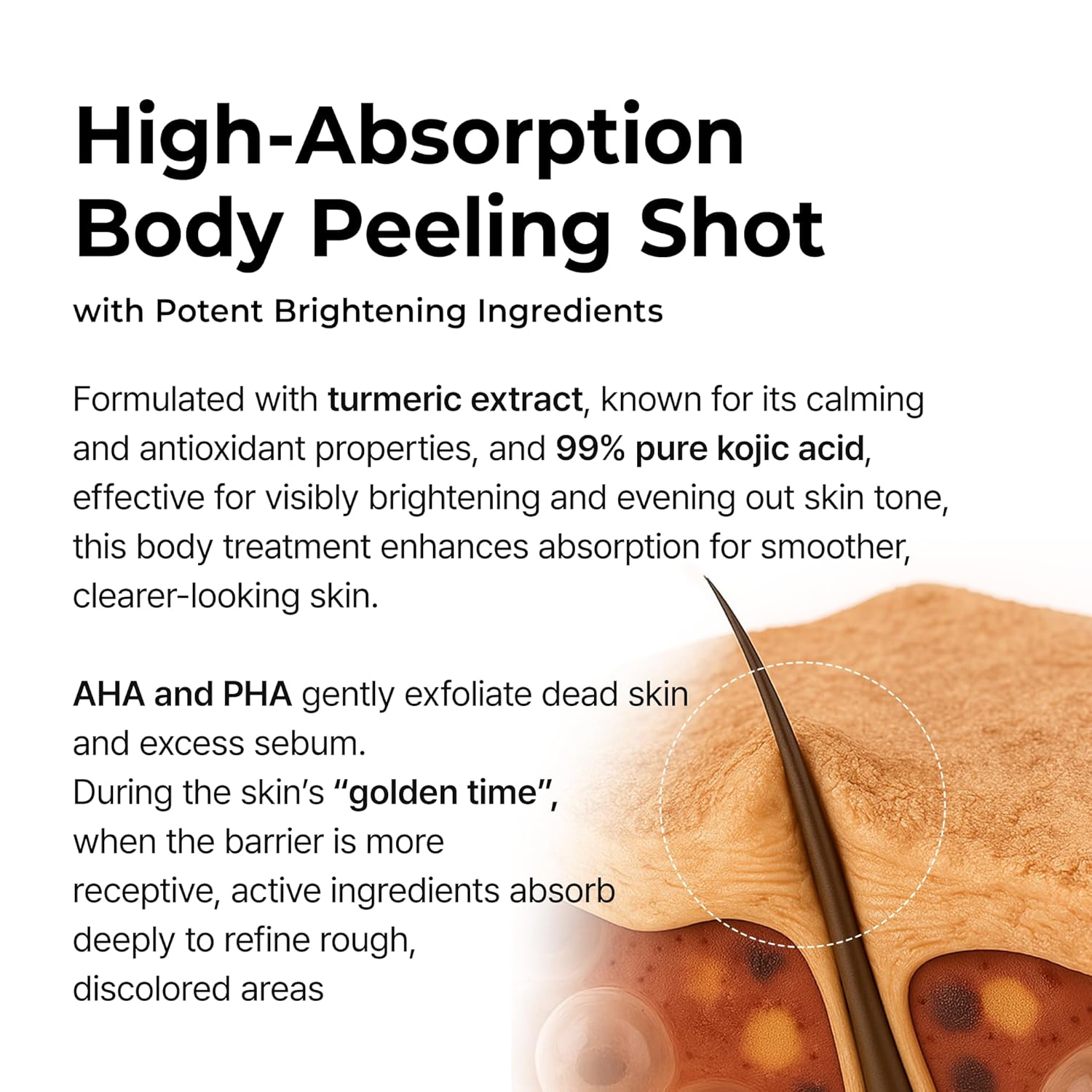Dr.Melaxin Peel Shot Kojic Acid Turmeric Body Exfoliator Spray 6.76 fl.oz